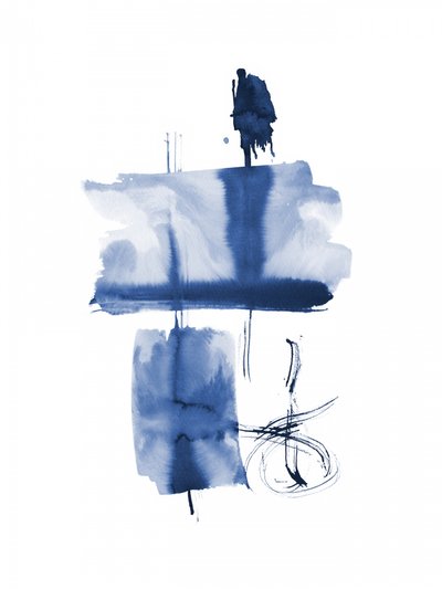 Abstrakte blaue Figur von Danushka Abeygoda