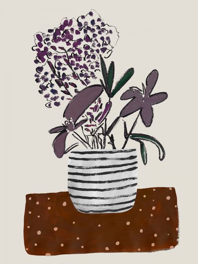 Lila getopfte Blumen von Danushka Abeygoda