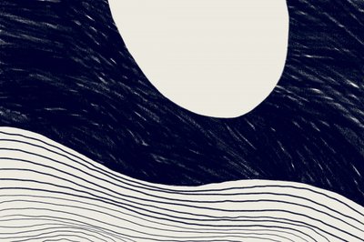 Ruhiger abstrakter Mond von Danushka Abeygoda