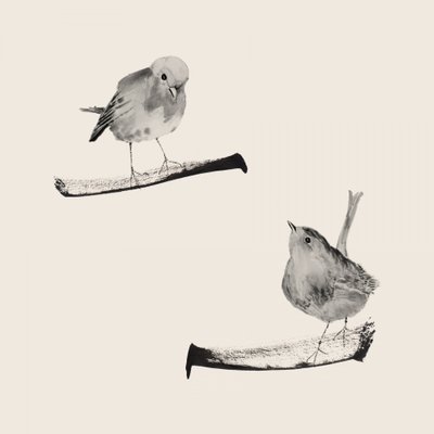Zwei Sanfte Vögel von Danushka Abeygoda