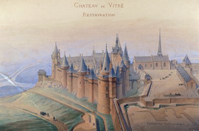 Plan zur Restaurierung des Schlosses Vitre von Darcy L.