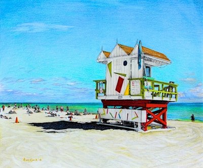Sand zwischen meinen Zehen, 2018 (Bleistift auf Papier) von Darrell Windjack
