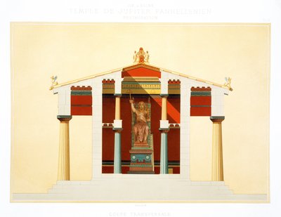Querschnitt des Tempels des Jupiter in Aegina von Daumont