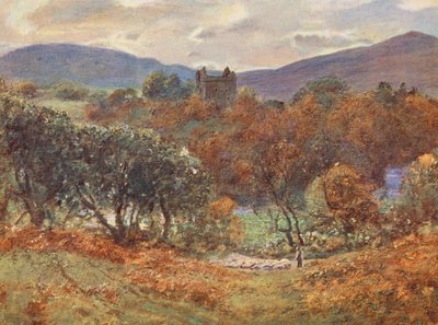 Newark Castle, am Yarrow von David (after) Murray