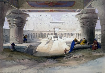 Tempel von Edfu, Gravur nach einer Zeichnung von David Roberts (1796-1864), aus Ägypten und Nubien von David (after) Roberts