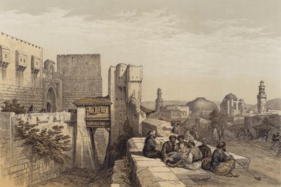 Eingang zur Zitadelle von Jerusalem (Farblithografie) von David (after) Roberts
