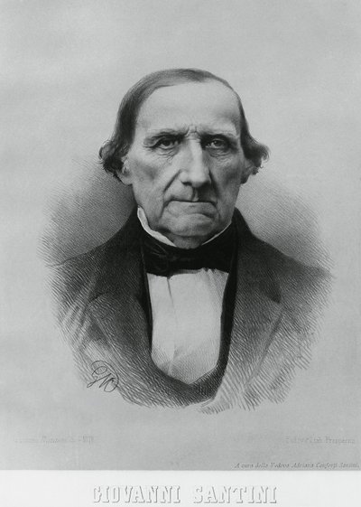 Porträt von Giovanni Santini (1787-1877), italienischer Astronom, Mathematiker und Wissenschaftler von John Ward Dunsmore