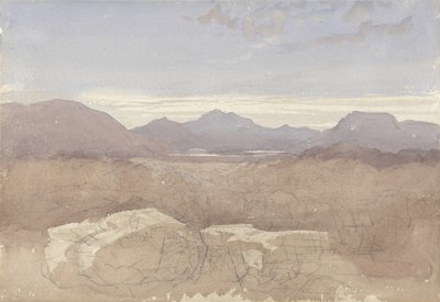 Eine bergige Aussicht, Nordwales, ca. 1818 von David Cox
