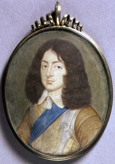 Porträtminiatur von Charles II von David Des Granges
