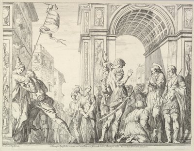 Der heilige Jakobus heilt einen Blinden, aus Die Geschichte der Heiligen Jakobus und Christophorus im Erem von David Giovanni
