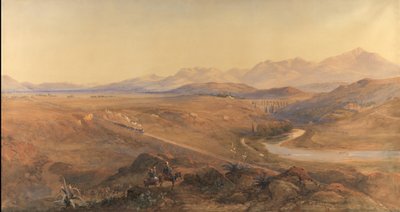 Ein Dampfbahn auf der Osmanischen Eisenbahn, 1859 von David Hall McKewan