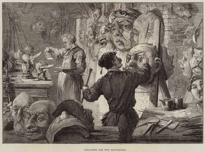 Vorbereitung auf die Pantomimen von David Henry Friston