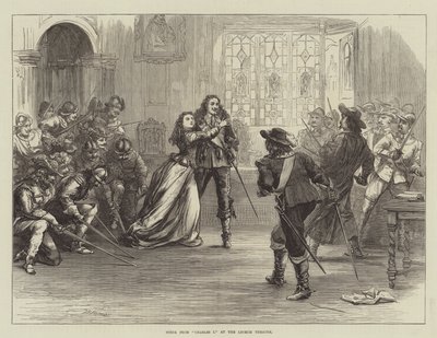 Szene aus Charles I im Lyceum Theatre von David Henry Friston