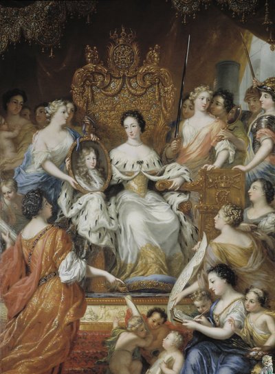Allegorie über die Vormundschaftsregierung von Königinwitwe Hedvig Eleonora von David Klöcker Ehrenstrahl