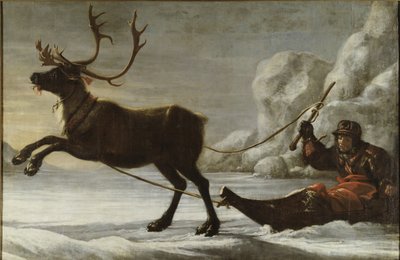 Rentier mit Schlitten von David Klöcker Ehrenstrahl