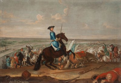 König Karl XII. in der Schlacht von Narva am 19. November 1700 von David Krafft von
