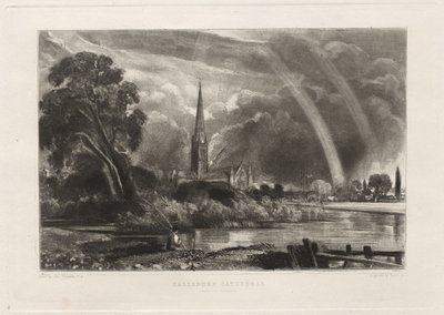 Kathedrale von Salisbury von den Wiesen (kleine Platte) von David Lucas