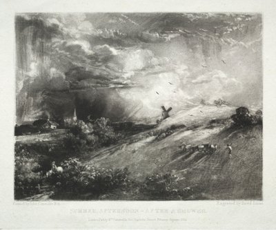 Verschiedene Landschaftsmotive, charakteristisch für englische Landschaften...Sommer Nachmittag - nach einem Schauer von David Lucas