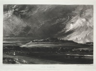 Verschiedene Landschaftsmotive, charakteristisch für englische Szenerien aus Bildern von John Constable, R.A.: Old Sarum von David Lucas