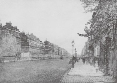 London: Portland Place (Farblithografie) von David Muirhead (after) Bone
