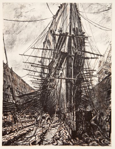 HMS Lion im Trockendock, Illustration aus 