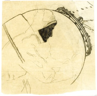 Studie für Winterminenlegen vor Island, ca. 1942, Kat. 5 von David Muirhead Bone