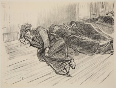Verwundete beim Schlafen auf dem Deck, Illustration aus 