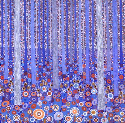 Blau-Oranger Wald, 2015 von David Newton