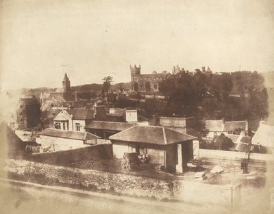 Linlithgow, vom Bahnhof aus, mit dem Rathaus, der St. Michael