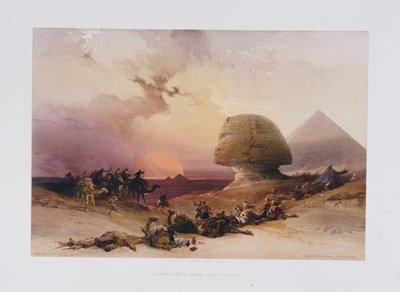Annäherung des Simoom. Wüste von Gizeh, aus "Ägypten und Nubien" von David Roberts