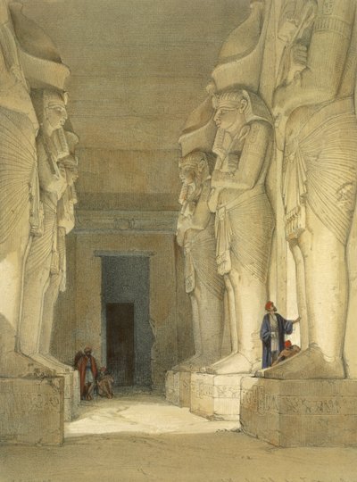 Ausgegrabener Tempel von Gysha, Nubien, aus Ägypten und Nubien, Band 1 von David Roberts