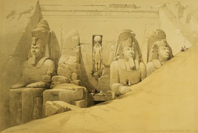 Vorderansicht des Großen Tempels von Abu Simbel, Nubien, Tafel 44 aus Band II von 