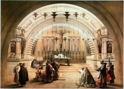 Im Heiligen Land: Jerusalem, Kirche des Heiligen Grabes, Golgatha von David Roberts