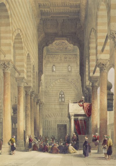 Innenraum der Moschee der Metwalys, Kairo, aus Ägypten und Nubien, Bd.3 von David Roberts