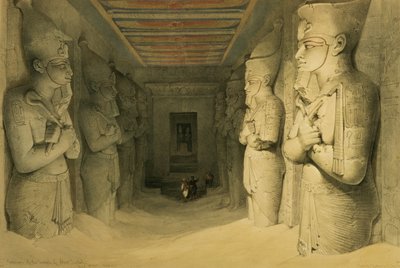 Innenraum des Tempels von Abu Simbel, aus "Ägypten und Nubien", Bd.1 von David Roberts