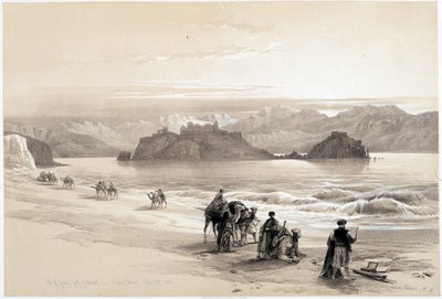 Insel Graia, Golf von Akaba, Zeichnung vom 27.02.1839 in „Das Heilige Land“, London 1849 von David Roberts