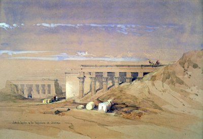 Seitenansicht des Tempels namens Typhonaeum in Dendera, Ägypten, 19. Jahrhundert von David Roberts