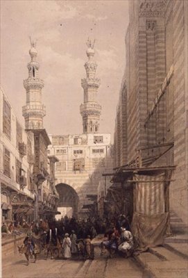 Minarette und Haupteingang zur Moschee der Metwalys, Kairo, aus 