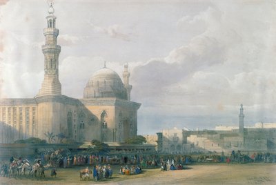 Moschee des Sultans Hasan vom großen Platz von Rumeyleh, Kairo, aus Ägypten und Nubien, Bd. 3 von David Roberts