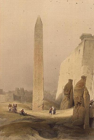 Obelisk von Luxor, aus "Ägypten und Nubien", Bd.1 von David Roberts