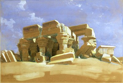 Portikus des Tempels von Kom Ombo, Oberägypten, 1838 von David Roberts