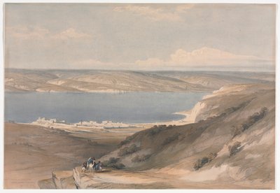 See Genezareth bei Genezareth, Blick Richtung Baschan von David Roberts