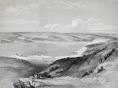 See Genezareth, aus Reise ins Heilige Land, Lithographie von David Roberts von David Roberts