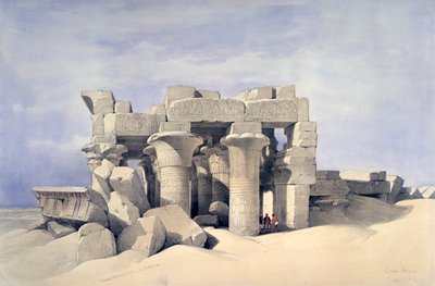 Tempel von Sobek und Haroeris in Kom Ombo, 19. Jahrhundert von David Roberts