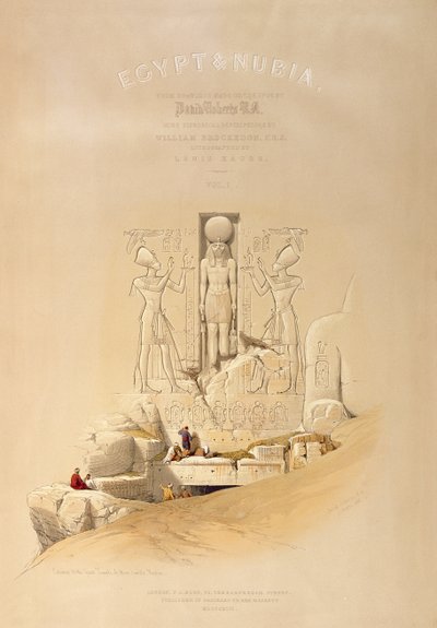 Der Eingang zum Großen Tempel von Aboo Simble, Nubien, Titelseite von Band I von 