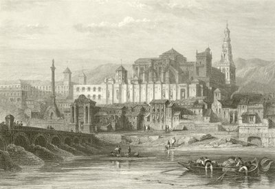 Die Große Moschee und der Alcázar oder Kerker der Inquisition, Córdoba von David Roberts