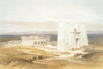 Der Tempel von Edfu, von David Roberts, Gravur von David Roberts