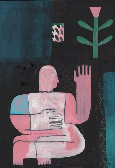 Schwarz und Blau 1, 2023 von David Shillinglaw