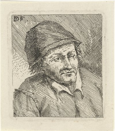 Büste eines Mannes mit Hut nach rechts von David Teniers (II)