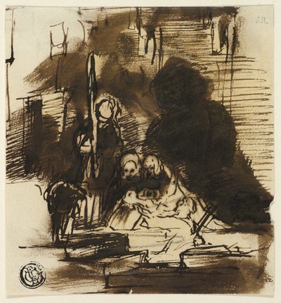Das Auffinden der schottischen Insignien (recto), und Studie, Königin Victoria und erstes Parlament (verso) von David Wilkie